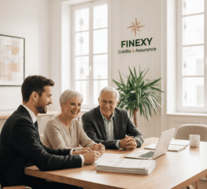 Rencontre avec un conseiller financier pour trouver la meilleure banque pour un prêt viager hypothécaire.