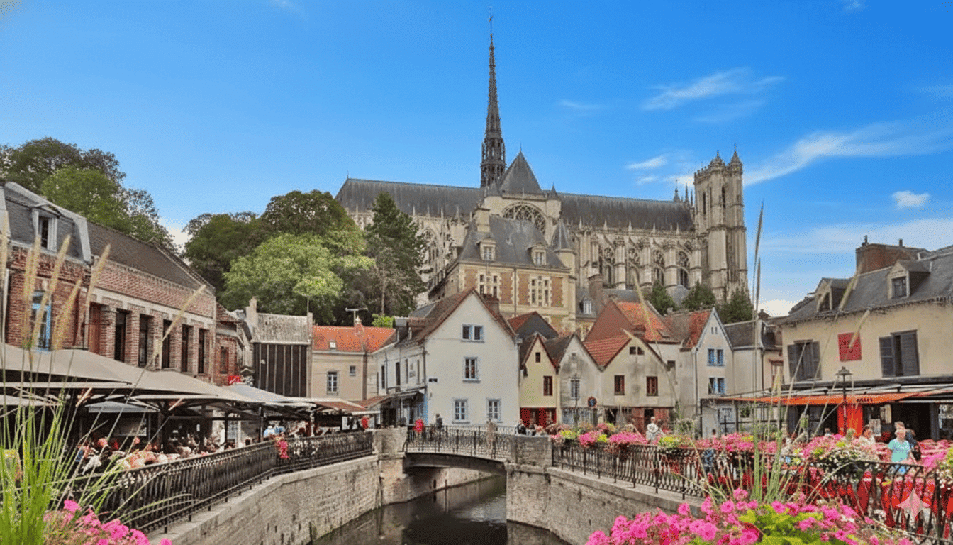 Vue d’Amiens avec sa cathédrale