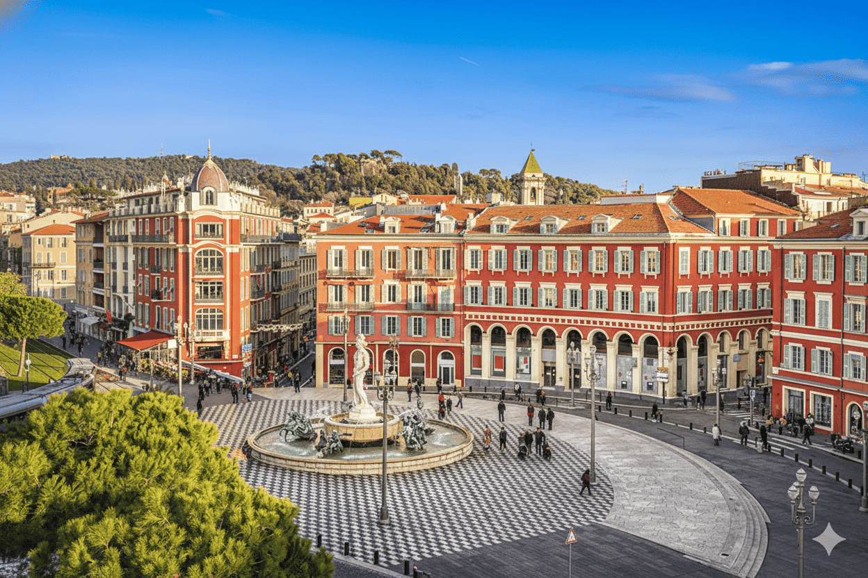 Vue de Nice et de la Promenade des Anglais
