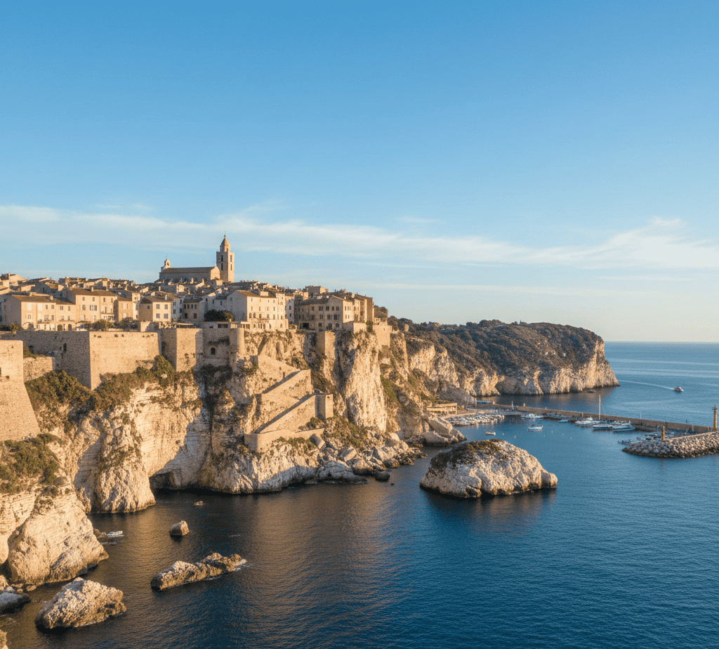 Vue de Bonifacio en Corse