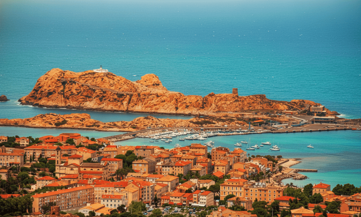 Vue de L'Île-Rousse en Balagne