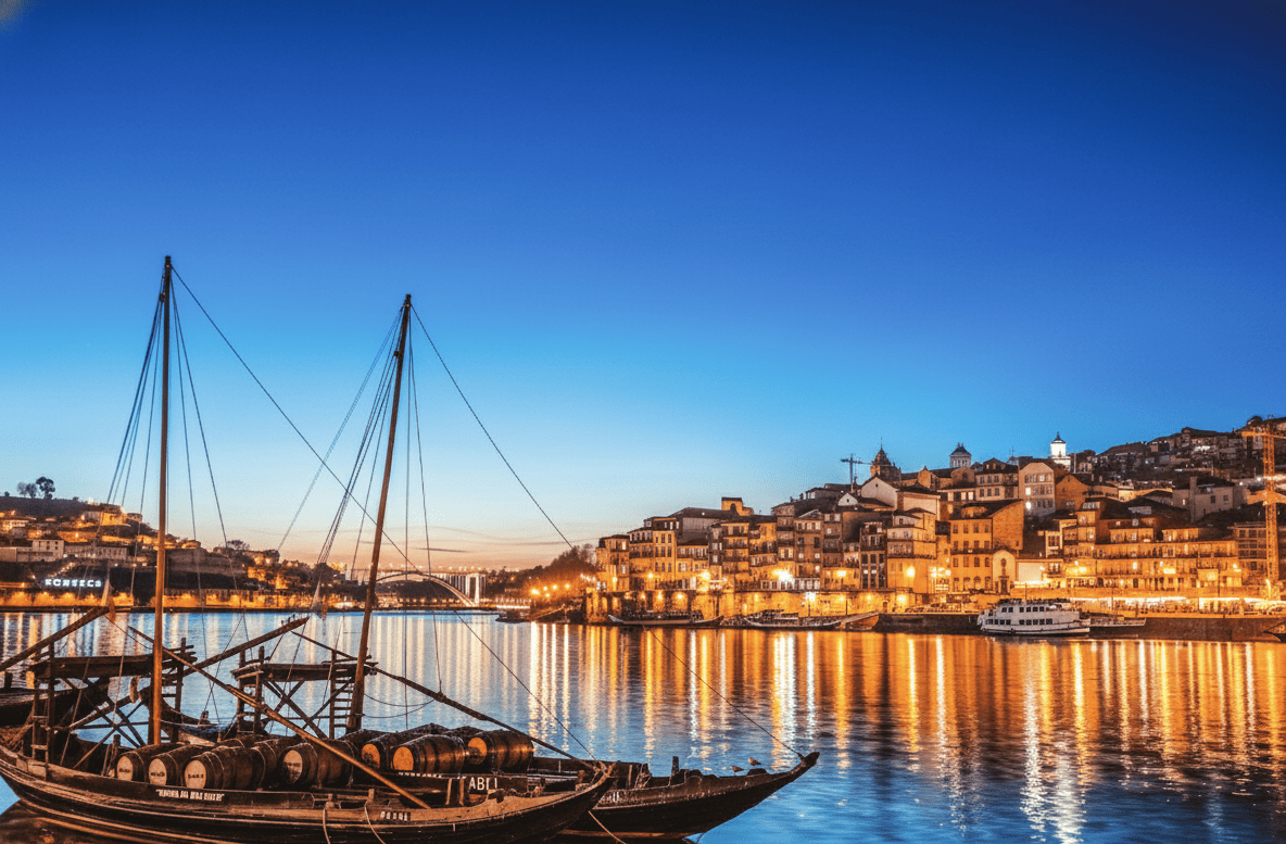 Vue sur une ville au Portugal